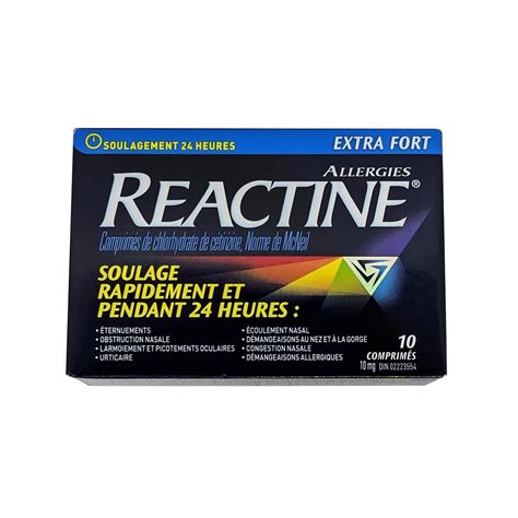 Reactine Extra Strength Cetirizine Hydrochloride 10mg 10 Tablets