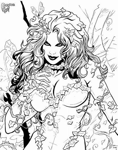 Ivy Poison Coloring Pages Colouring Chibi Posion