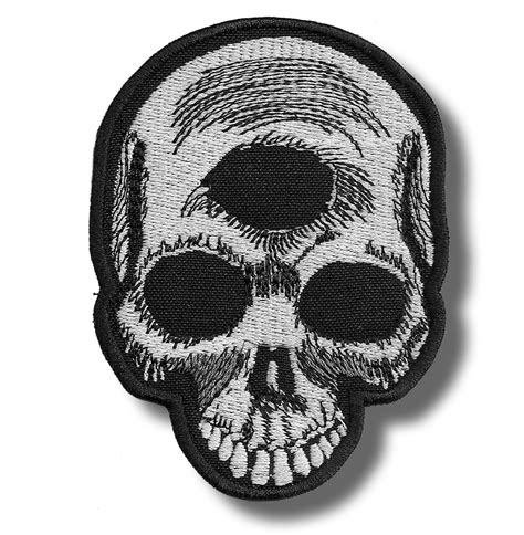 Skull Embroidered Patch 7x9 Cm Patch