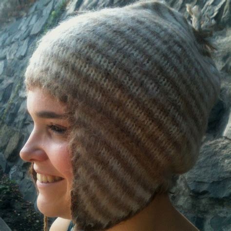 Alpaca Wool Hat Wool Ear Flap Hat Knit Ear Flap Hat In Etsy