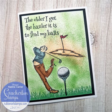 Funny Golfing Birthday Card ~ Nadine Carlier