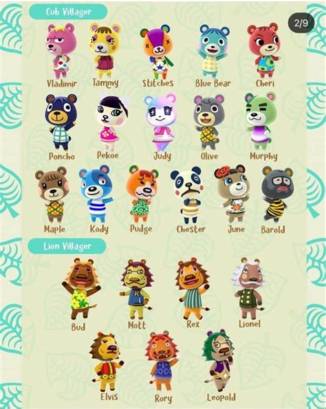 The Animal Crossing Characters Are All In Different Colors