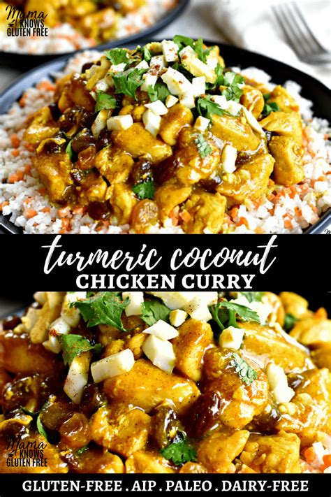 Gluten Free Turmeric Coconut Chicken Curry Paleo Aip Dairy Free