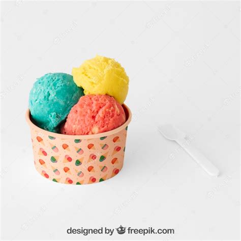 psd creative ice cream mockup
