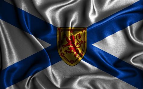 Скачать обои Nova Scotia Flag 4k Silk Wavy Flags Canadian Provinces