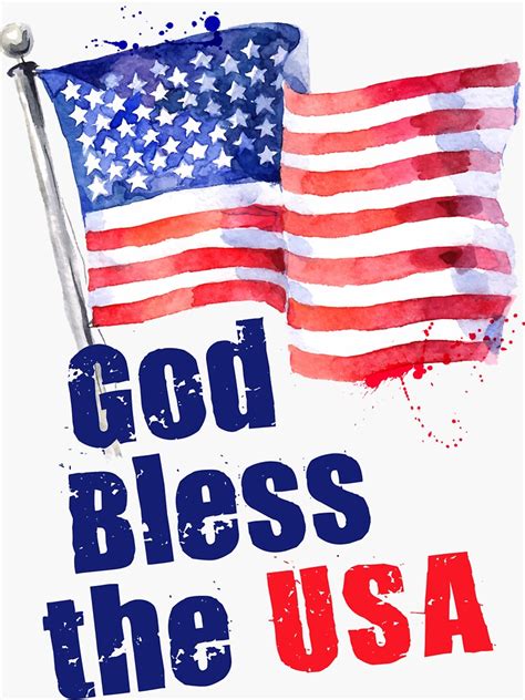 God Bless The Usa Sticker For Sale By Beelissa Redbubble