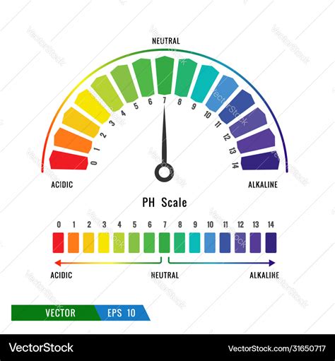 Ph Scale With Colour Code Royalty Free Vector Image