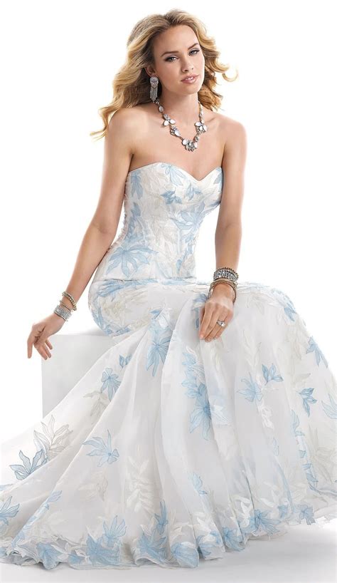 Pretty Wedding Dress With Blue Accent Maggie Sottero