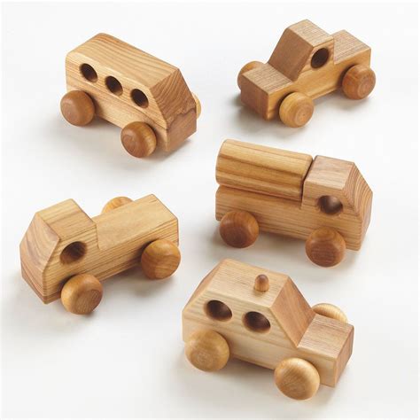 Small World Mini Wooden Vehicles 5pk Wooden Toys Wooden Toy Trucks
