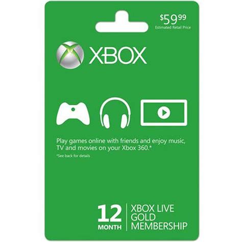 Altatac Microsoft Xbox Live 12 Month Gold Membership Physical Card