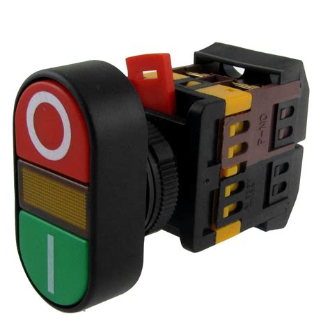 On Off Start Stop Push Button Light Indicator Momentary Switch Red