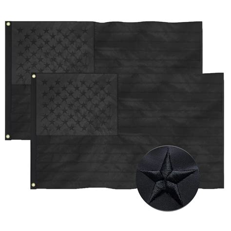 All Black American Flag 3x5 Ft Us Flag 2 Pack Uv Protection American