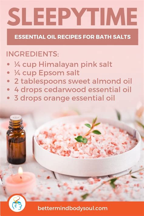 The small crystals when soaked in warm bath water make for a soothing bathing experience. 21 of the Best Essential Oil Recipes For Bath Salts