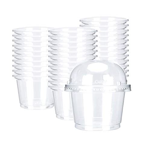 Otor 8oz Hotcold Disposable Plastic Cups With Dome Lids 50 Sets