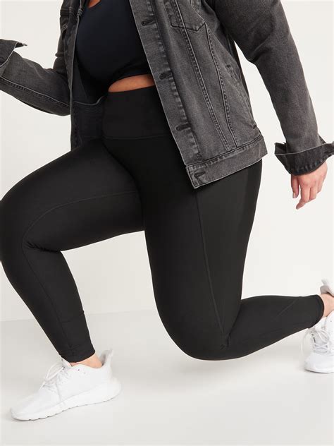 High Waisted Powerpress Built In Sculpt Leggings For Women Old Navy