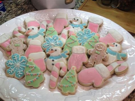 This frosting starts off softer on the cookies and then hardens up enough to stack them without being crunchy. sugar cookie frosting that hardens