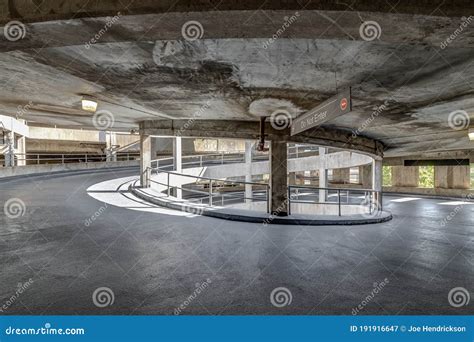 Spiral Ramp Slope For Parking Space At A Building Royalty Free Stock