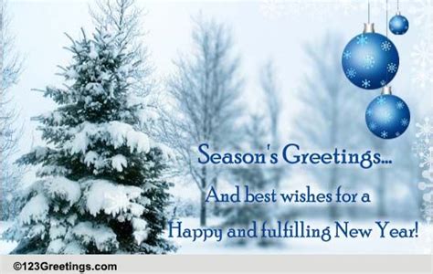 Seasons Greetings Formal Wishes Free Business Greetings Ecards