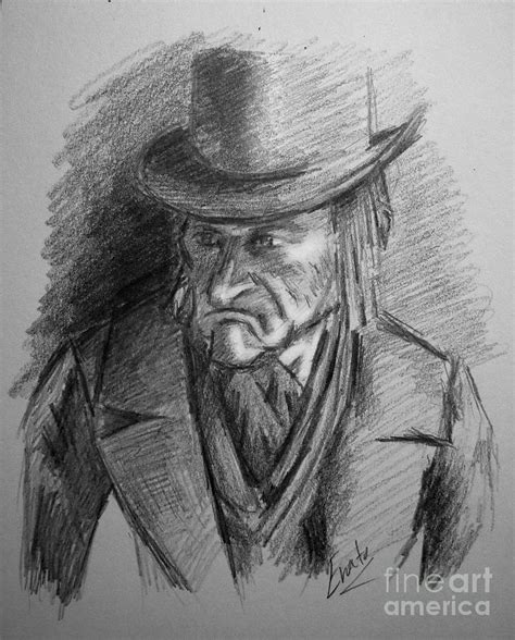 Ebenezer Scrooge Drawing By Erato Muse Pixels