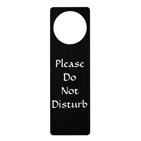 Custom Do Not Disturb Door Hanger Sign Zazzle