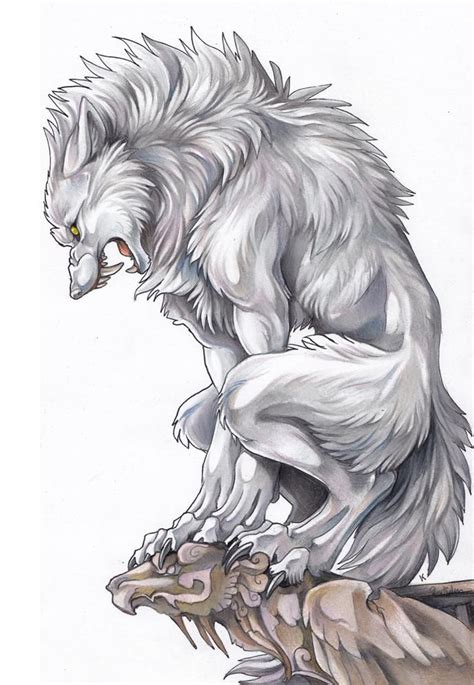 White Werewolf By Exileden On Deviantart Anime Wolf The Hunting Party