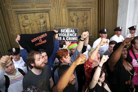Protesters Pound The Doors Of The Supreme Court Following Kavanaugh Confirmation
