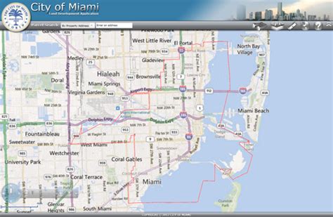 City Of Miami Zoning Map Vector U S Map