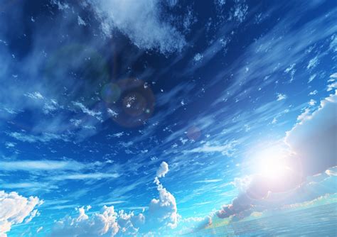 Blue Sky Anime Wallpapers Wallpaper Cave