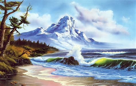 Wallpaper Sea Forest The Sky Foam Water Clouds Snow Tree Shore