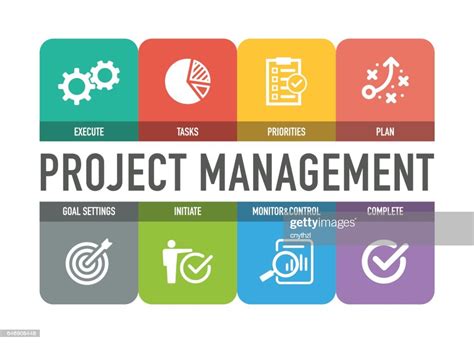Project Management Icon Set High Res Vector Graphic Getty Images