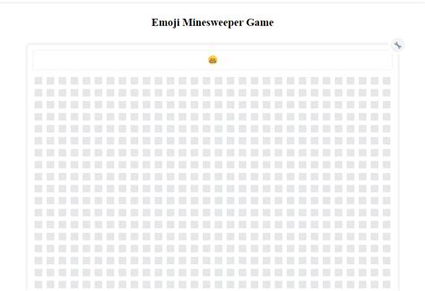 Emoji Minesweeper Game In Javascript Free Source Code Sourcecodester