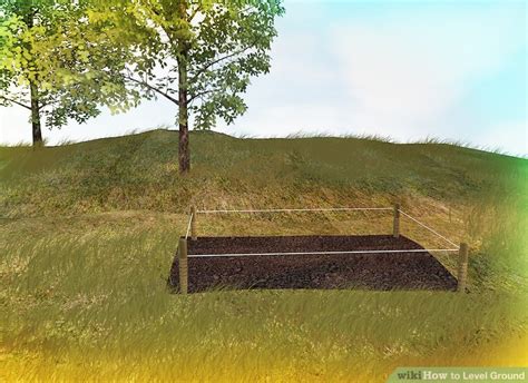 You don't raise them but just mark them off. How to Level Ground: 14 Steps (with Pictures) - wikiHow