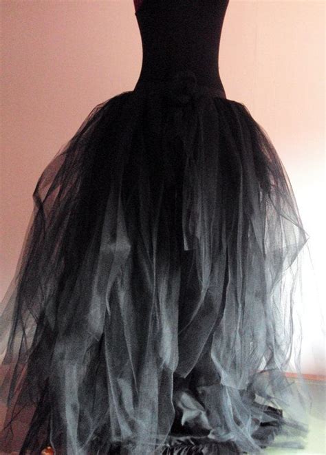 Black Tulle Skirt Halloween Goth Steampunk Bride Of Dracula Etsy