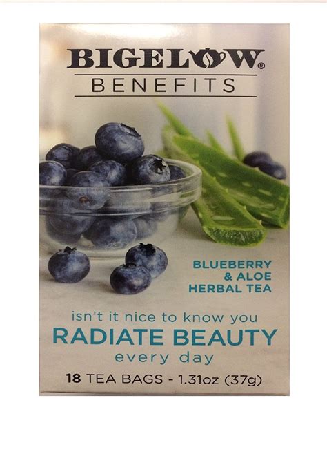 See all aloe vera products. Bigelow Benefits Blueberry and Aloe Herbal Tea , Pack of 1 ...