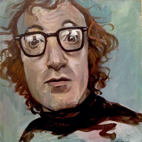 Woody Allen Acrylic On 12x12 Panel Board By Amanda Joy Wells