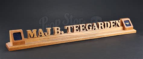 Teegarden Desk Name Plate Prop Store Ultimate Movie Collectables