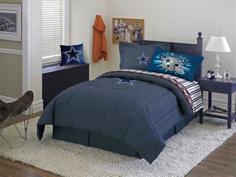 Home & kitchen nfl dallas cowboys draft twin bedding from dallas cowboy bedroom set , image source: Dallas Cowboys NFL Team Denim Queen Comforter / Sheet Set