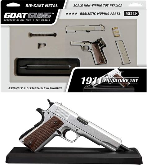 Buy Goatguns Silver Miniature 1911 Model 125 Scale Die Cast Metal