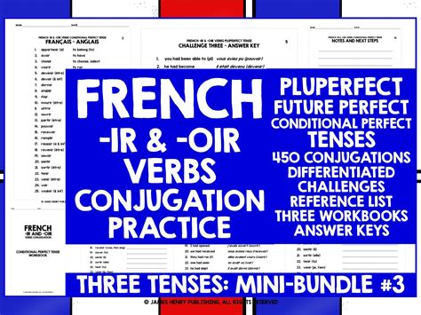 French Ir Verbs Conjugation Mini Bundle 3 Teaching Resources