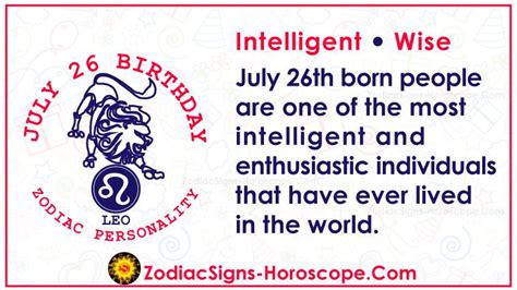 July 26 Zodiac Leo Horoscope Birthday Personality And Lucky Things