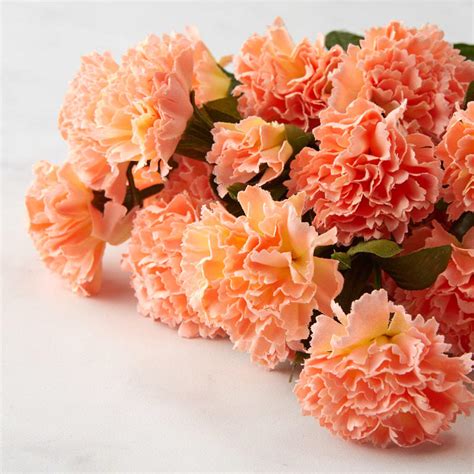 Peach Artificial Carnation Bush Factory Direct Craft