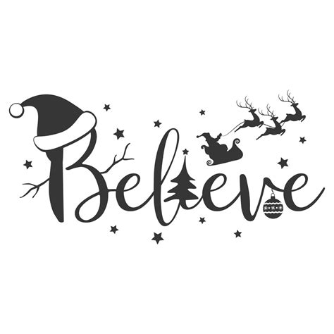 Believe Svg Christmas Svg Png Dxf Cutting Files Cricut Funny Etsy