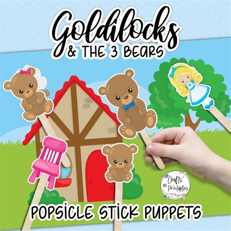 Goldilocks And The Three Bears Popsicle Stick Puppets Printable