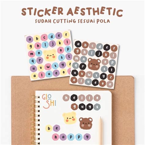 Jual Sticker Alphabet Deco Bear Sticker Aesthetic Stiker Huruf Deco Sticker Shopee Indonesia