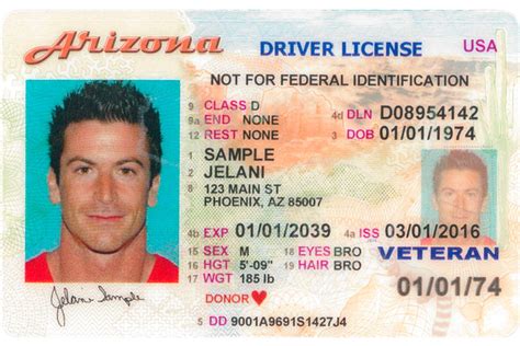 Arizona Temporary Drivers License Template