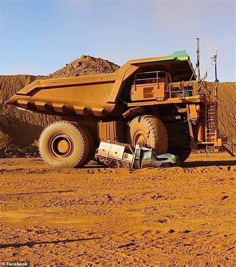 Mine Worker Crushes His Own Ute With Massive Haul Truck As Rio Tinto