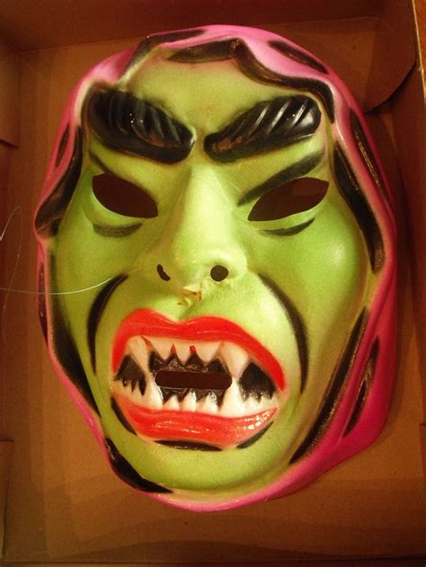 Vintage Green And Pink Vampire Monster Color Brite Mask Tv Hero Ben