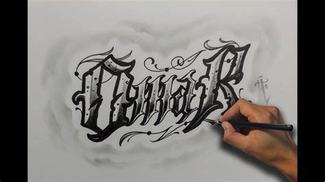 Lettering Omar Dibujando Letras Chicanas Nosfe Ink Tattoo ️ Youtube