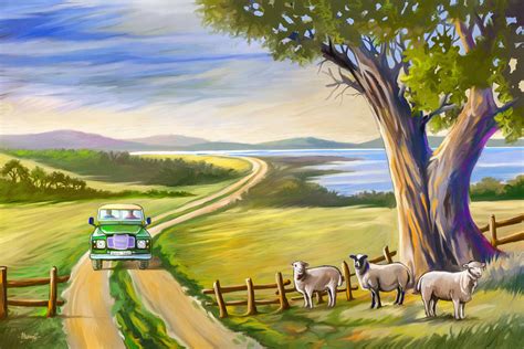 Lake Road Painting By Anthony Mwangi Fine Art America