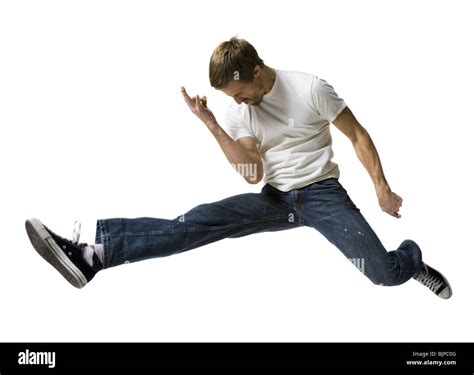 Man Jumping Stock Photo Alamy